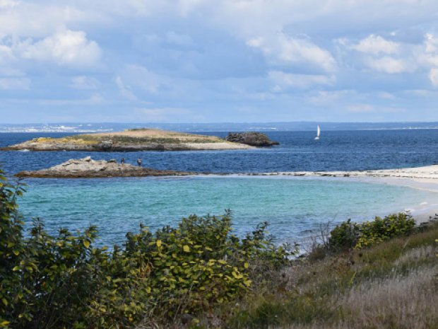 Visite des Îles de Glénan en colonie de vacances itinérante en Bretagne en été