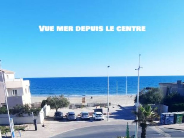 Vue de la mer depuis notre centre de vacances Grain de Sel à Palavas les Flots où sont hébergés les jeunes en colo