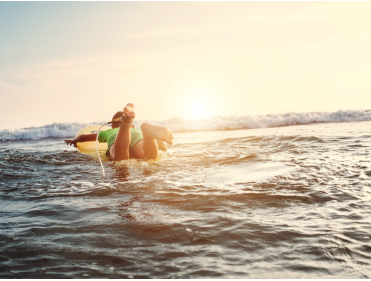 Surf sur l'Atlantique