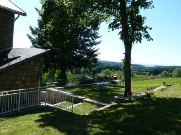 Vue sur le centre et son parc