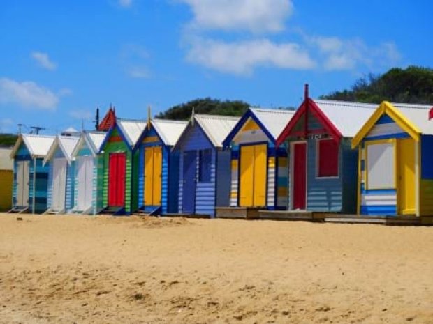 Maison de plage sur les plages de Brighton visité durant la colonie de vacances