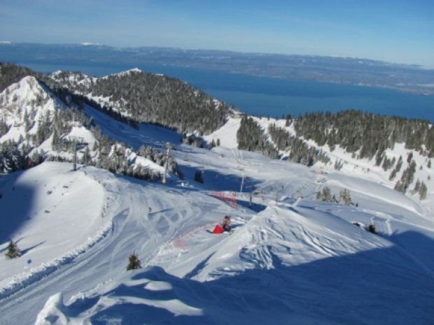 Panorama dans les Alpes en colos de vacances