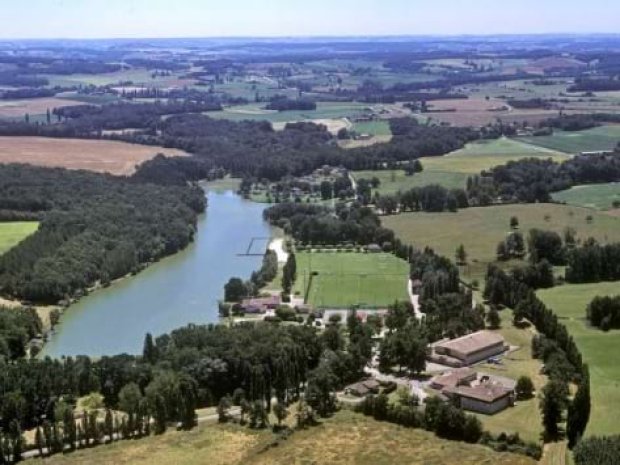 Vue aérienne du domaine du saut du loup