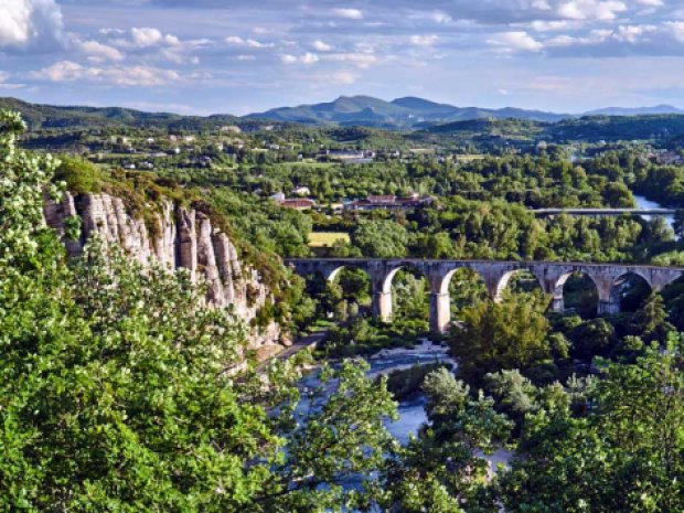 Vue sur les paysages de l'Ardèche