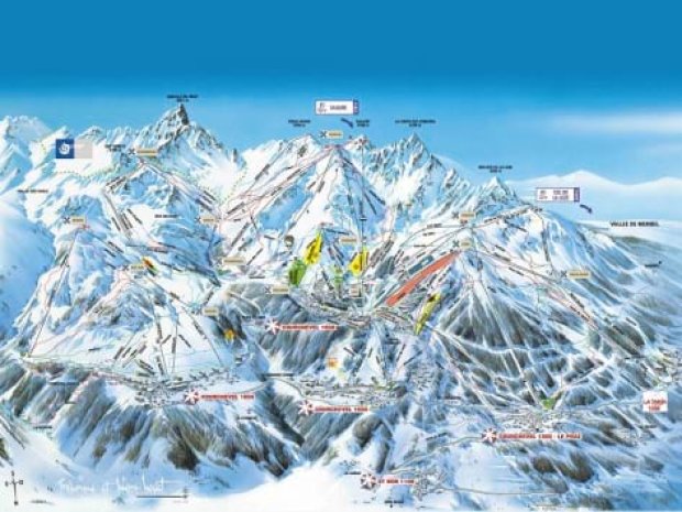 Plan des pistes de Courchevel