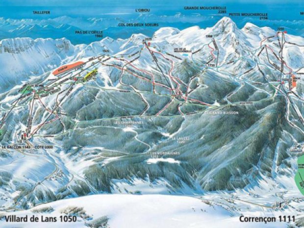 Plan du domaine skiable de Villard de Lans