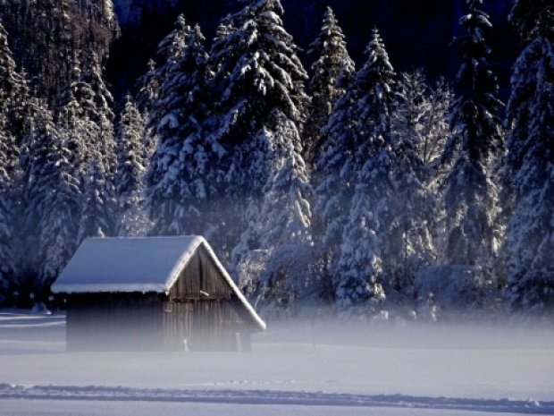 Chalet de montagne en Autriche en hiver